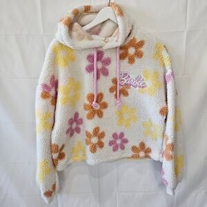 Barbie Greyson Threads Floral Sherpa Pullover Hoodie Size Medium